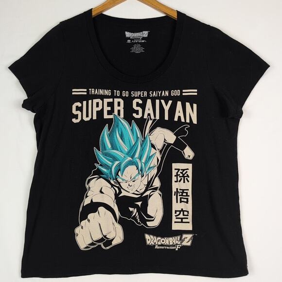 Dragon Ball Z Kids T-Shirt Goku Super Saiyan Graphic Print Black Cotton Size 1 - Picture 1 of 9